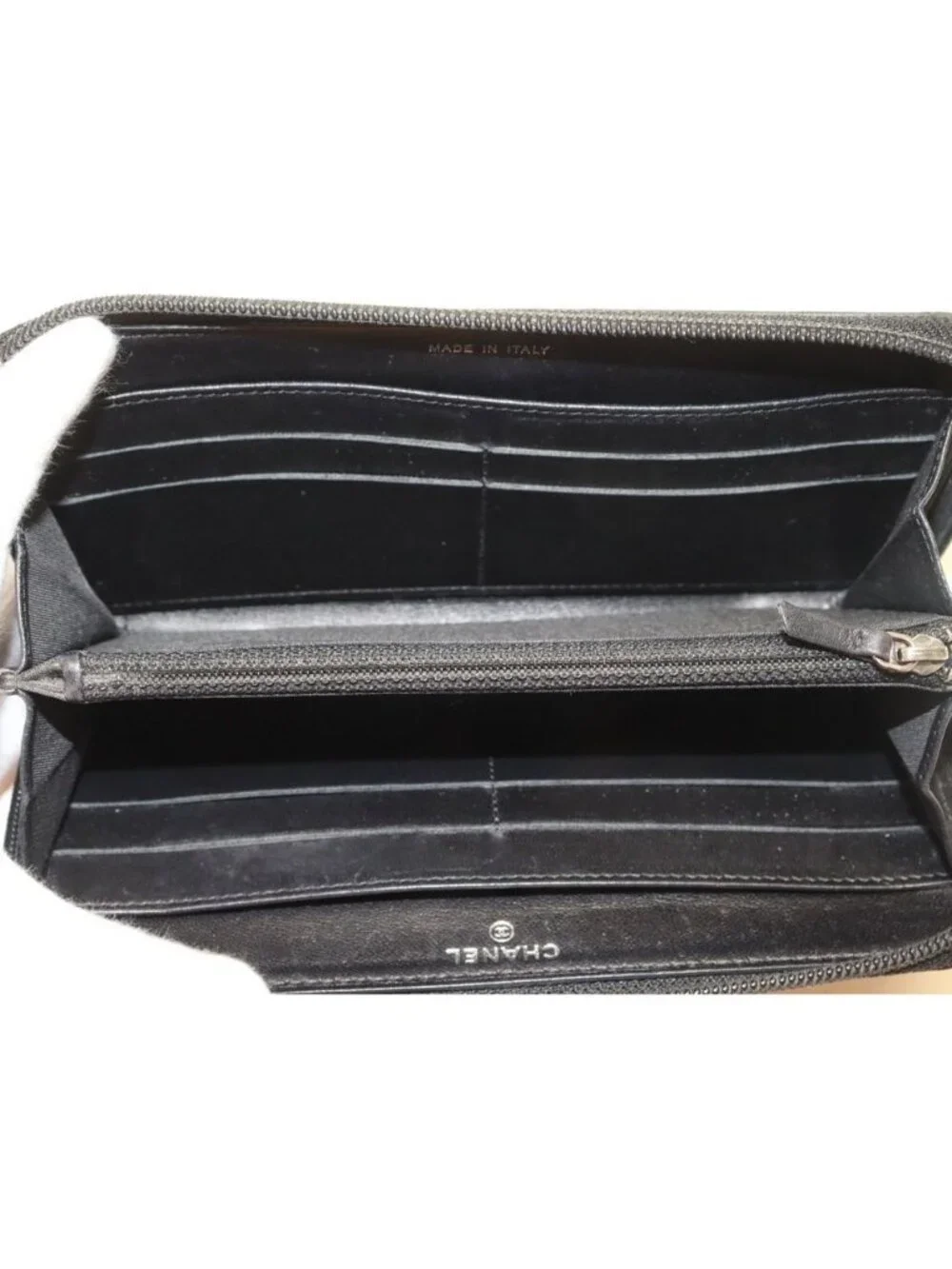 Chanel Boy Lambskin Zip Around Wallet